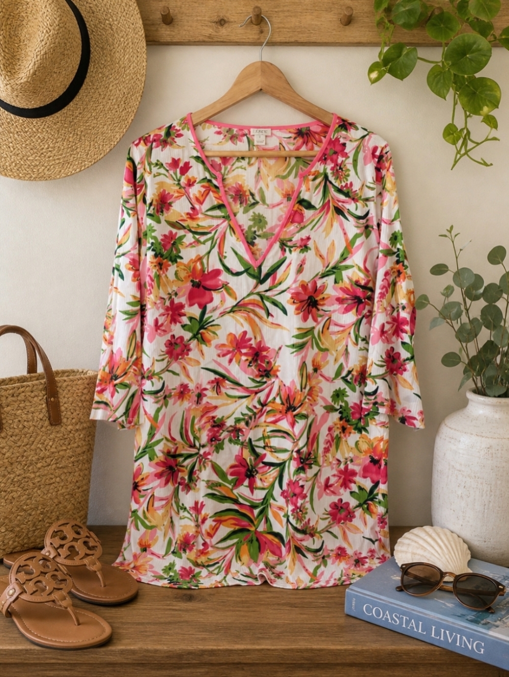 J.Crew | Women's Medium | Beach Cover-up + Tunic 31" Long | NWOT
